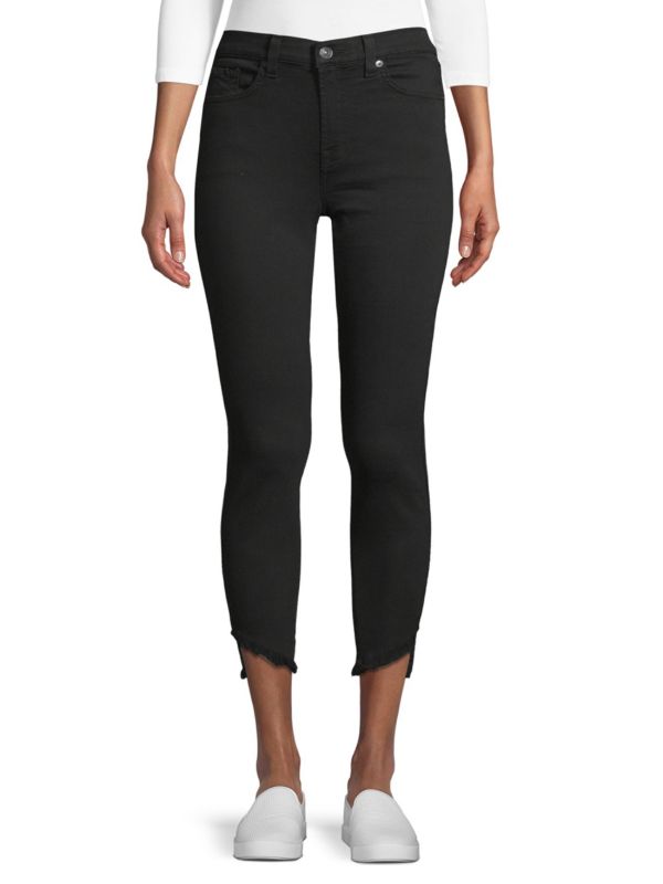 7 For All Mankind Gwen Frayed Cuff Ankle Jeans